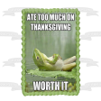 Happy Thanksgiving Meme Frog  Ate Too Much on Thanksgiving... Worth It  Edible Cake Topper Image ABPID52899 For Sale