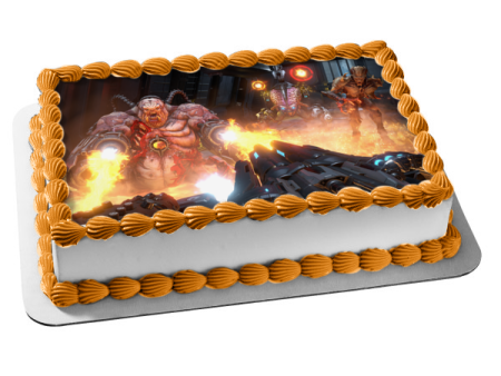 Doom Eternal Monster SciFi Gaming Shooter FPS Edible Cake Topper Image ABPID52646 Discount