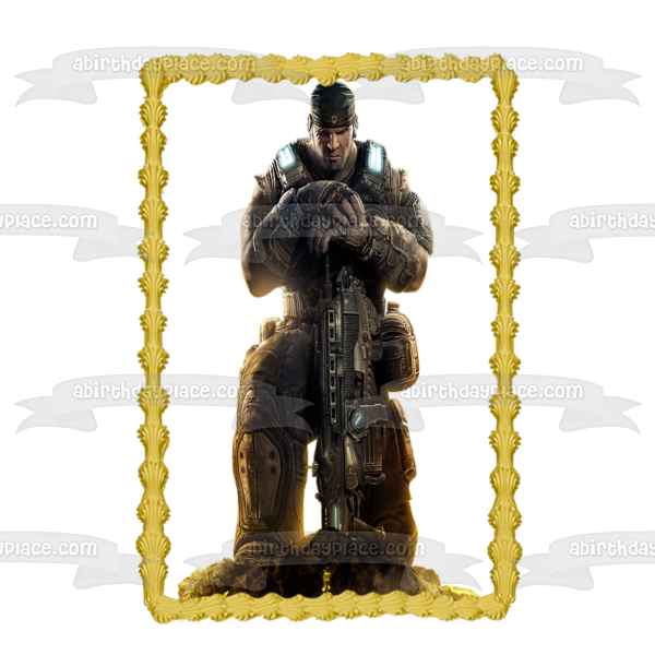 Gears of War Marcus Fenix FPS Shooter SciFi Gaming Edible Cake Topper Image ABPID52644 Discount