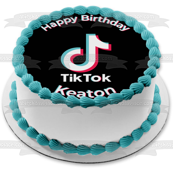 TikTok Logo Black Tik Tok Edible Cake Topper Image ABPID50776 Online