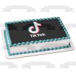 TikTok Logo Black Tik Tok Edible Cake Topper Image ABPID50776 Online