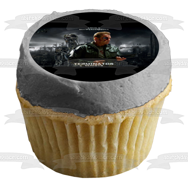 Terminator Genisys S T-800  Model 101  Edible Cake Topper Image ABPID01675 on Sale