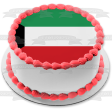 Flag of Kuwait Green White Red Black Edible Cake Topper Image ABPID13497 Online Hot Sale