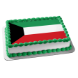 Flag of Kuwait Green White Red Black Edible Cake Topper Image ABPID13497 Online Hot Sale