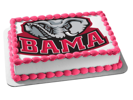 Alabama Crimson Tide Logo NCAA Edible Cake Topper Image ABPID49599 Fashion