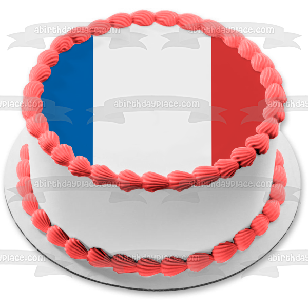 Flag of France Blue White Red French Tricolour Edible Cake Topper Image ABPID13217 Online Hot Sale