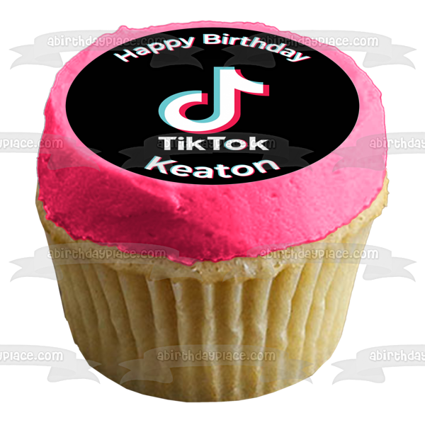 TikTok Logo Black Tik Tok Edible Cake Topper Image ABPID50776 Online