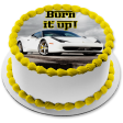 Ferrari S.P.A. White Burn It Up Edible Cake Topper Image ABPID27815 Sale