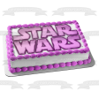 Star Wars Logo Pink Metallic Edible Cake Topper Image ABPID51041 Online Hot Sale