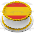 Flag of Spain Red Yellow Stripes Edible Cake Topper Image ABPID13538 Online Hot Sale