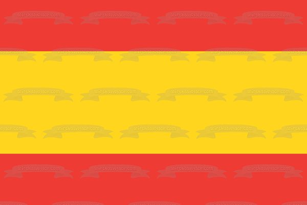 Flag of Spain Red Yellow Stripes Edible Cake Topper Image ABPID13538 Online Hot Sale