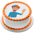 Blippi Youtube Youtuber Bowtie Edible Cake Topper Image ABPID50825 For Sale