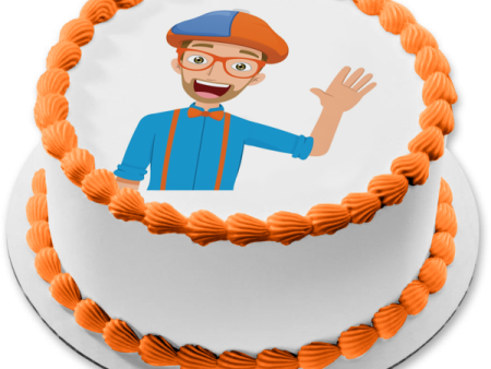 Blippi Youtube Youtuber Bowtie Edible Cake Topper Image ABPID50825 For Sale