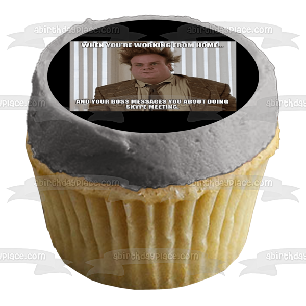 Coronavirus Meme Chris Farley Crazy Hair Working from Home Edible Cake Topper Image ABPID51506 For Discount