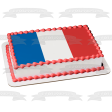 Flag of France Blue White Red French Tricolour Edible Cake Topper Image ABPID13217 Online Hot Sale