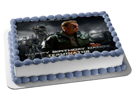 Terminator Genisys S T-800  Model 101  Edible Cake Topper Image ABPID01675 on Sale